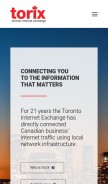 How torix.ca looks like on a mobile device such as an iPhone.