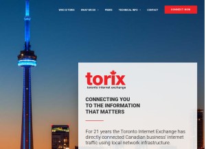 How torix.ca looks like on a tablet such as an iPad.