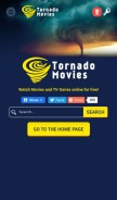 How tornadomovies.co looks like on a mobile device such as an iPhone.