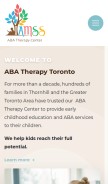How torontoabatherapy.ca looks like on a mobile device such as an iPhone.
