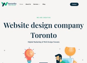 How torontowebdesigns.ca looks like on a tablet such as an iPad.