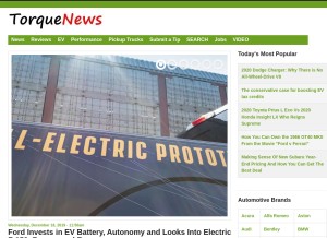How torquenews.com looks like on a tablet such as an iPad.