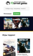How torrent4.games looks like on a mobile device such as an iPhone.