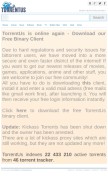 How torrentus.to looks like on a mobile device such as an iPhone.