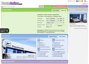 How torunonline.com looks like on a tablet such as an iPad.