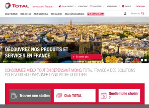How total.fr looks like on a tablet such as an iPad.