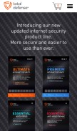 How totaldefense.com looks like on a mobile device such as an iPhone.