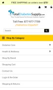 How totaldiabetessupply.com looks like on a mobile device such as an iPhone.