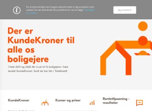 How totalkredit.dk looks like on a tablet such as an iPad.