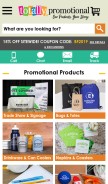 How totallypromotional.com looks like on a mobile device such as an iPhone.