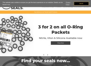 How totallyseals.com looks like on a tablet such as an iPad.