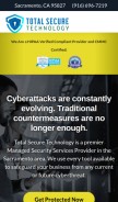 How totalsecuretech.com looks like on a mobile device such as an iPhone.