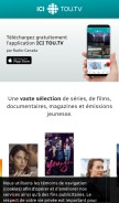 How tou.tv looks like on a mobile device such as an iPhone.