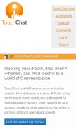 How touchchatapp.com looks like on a mobile device such as an iPhone.