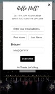 How touchdolls.com looks like on a mobile device such as an iPhone.