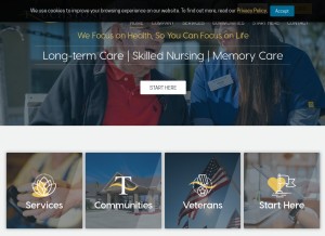 How touchstone-communities.com looks like on a tablet such as an iPad.