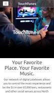 How touchtunes.com looks like on a mobile device such as an iPhone.