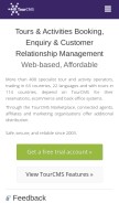 How tourcms.com looks like on a mobile device such as an iPhone.