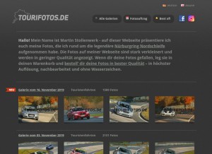 How tourifotos.de looks like on a tablet such as an iPad.