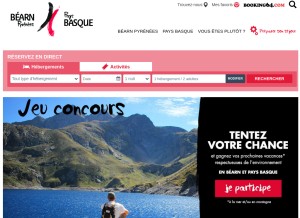 How tourisme64.com looks like on a tablet such as an iPad.