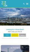 How tourismvancouver.com looks like on a mobile device such as an iPhone.