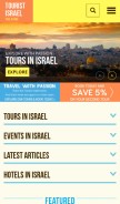How touristisrael.com looks like on a mobile device such as an iPhone.