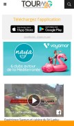 How tourmag.com looks like on a mobile device such as an iPhone.