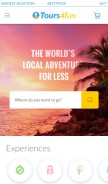 How tours4fun.com looks like on a mobile device such as an iPhone.