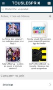How touslesprix.com looks like on a mobile device such as an iPhone.