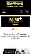 How toutfaire.fr looks like on a mobile device such as an iPhone.