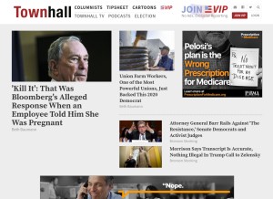 How townhallmail.com looks like on a tablet such as an iPad.