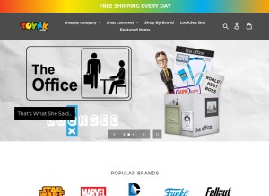 How toynk.com looks like on a tablet such as an iPad.