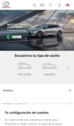 How toyota.es looks like on a mobile device such as an iPhone.