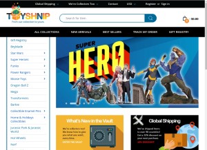 How toyshnip.com looks like on a tablet such as an iPad.