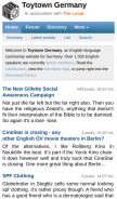 How toytowngermany.com looks like on a mobile device such as an iPhone.