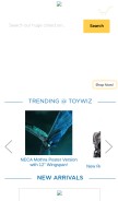 How toywiz.com looks like on a mobile device such as an iPhone.