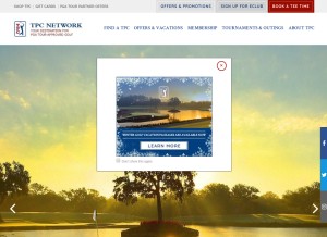 How tpc.com looks like on a tablet such as an iPad.