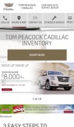 How tpcadillac.com looks like on a mobile device such as an iPhone.