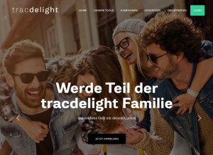 How tracdelight.io looks like on a tablet such as an iPad.