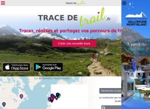 How tracedetrail.fr looks like on a tablet such as an iPad.