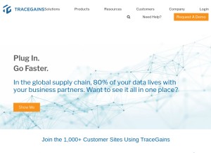 How tracegains.com looks like on a tablet such as an iPad.