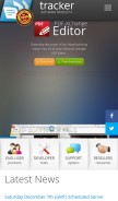 How tracker-software.com looks like on a mobile device such as an iPhone.