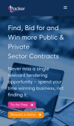 How trackerintelligence.com looks like on a mobile device such as an iPhone.