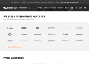 How tracksnteeth.com looks like on a tablet such as an iPad.