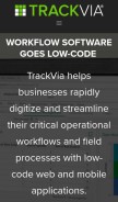 How trackvia.com looks like on a mobile device such as an iPhone.