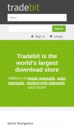 How tradebit.com looks like on a mobile device such as an iPhone.