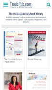 How tradepub.com looks like on a mobile device such as an iPhone.