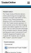 How traderonline.com looks like on a mobile device such as an iPhone.