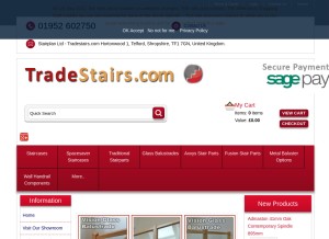 How tradestairs.com looks like on a tablet such as an iPad.