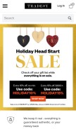 How tradesy.com looks like on a mobile device such as an iPhone.